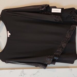 Elegant Black Women's Top, Size XL
